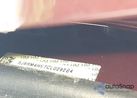 2012 Honda Cr-V Ex z USA, uszkodzony, nr VIN 5J6RM4H57CL029284